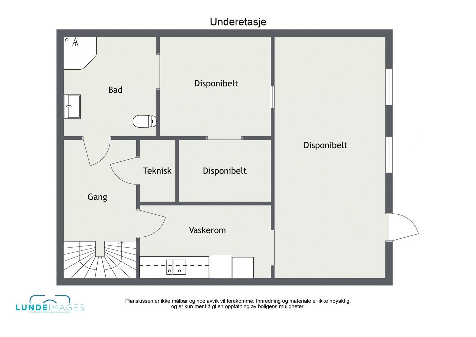 Planskisse U. etasje - ikke målbar Galleribilde