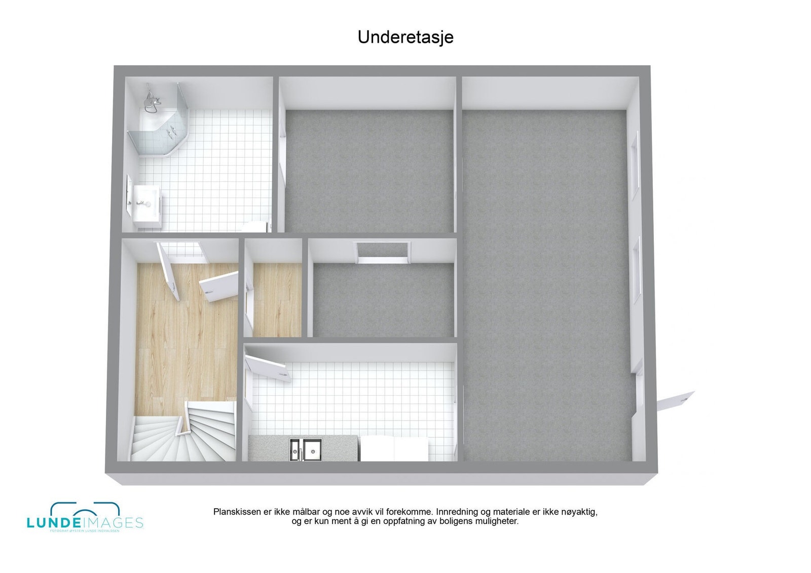 Planskisse U. etasje 3D - ikke målbar Galleribilde
