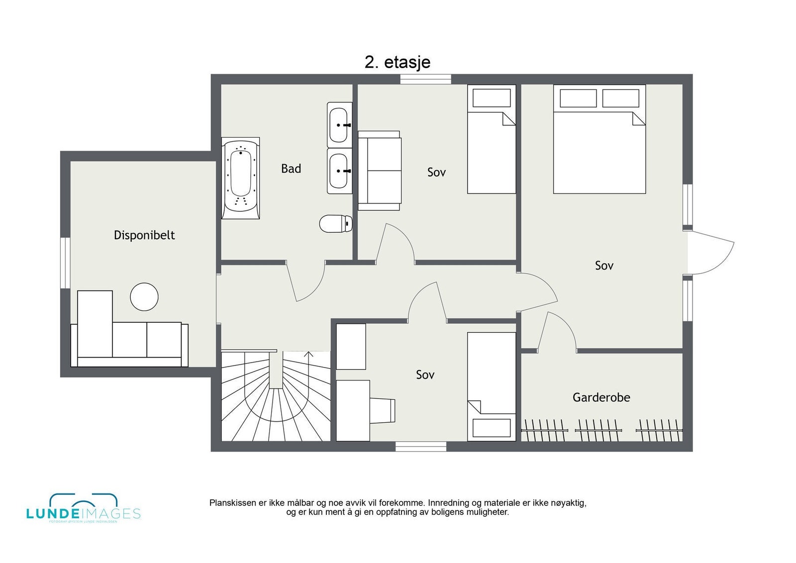 Planskisse 2. etasje - ikke målbar Galleribilde