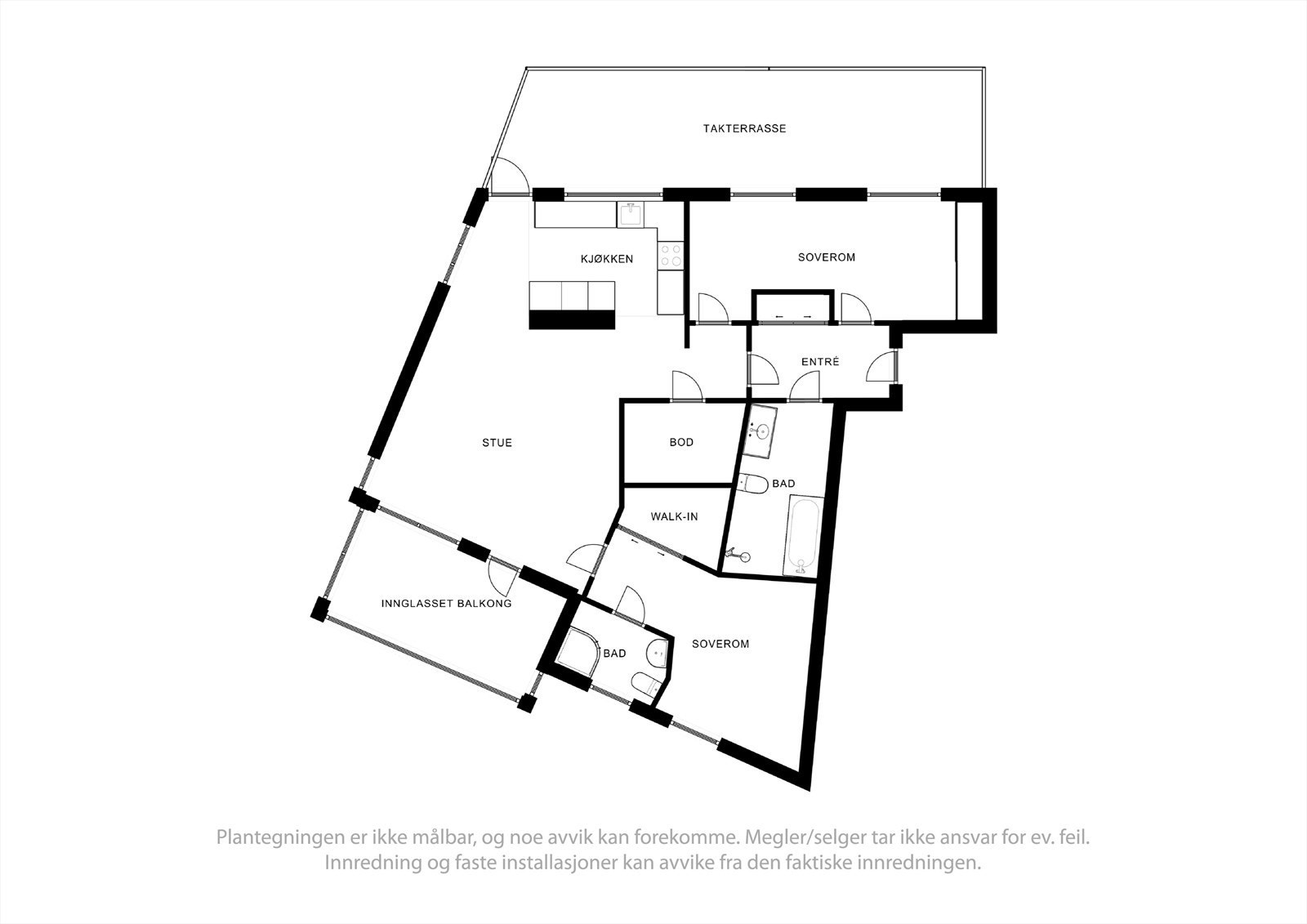 Plantegning av leiligheten. Galleribilde