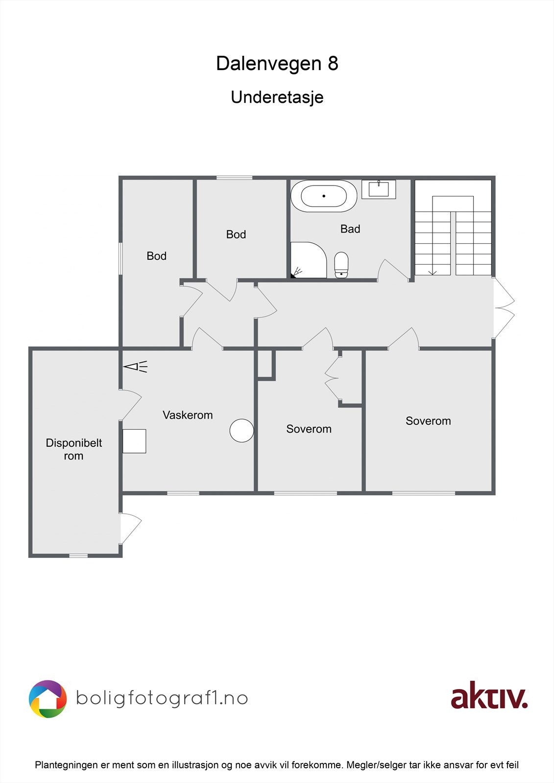 Plantegning, underetasje Galleribilde