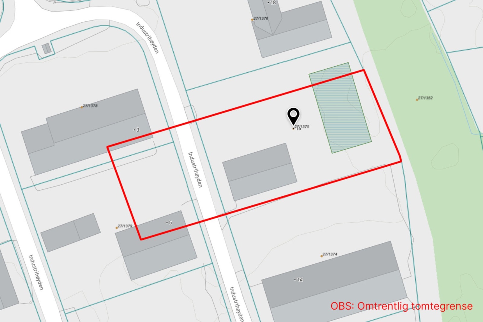 Det kan være mulig å kjøpe tilleggsareal fra Alta kommune slik at eiendommen blir totalt ca. 3500 kvm. Galleribilde