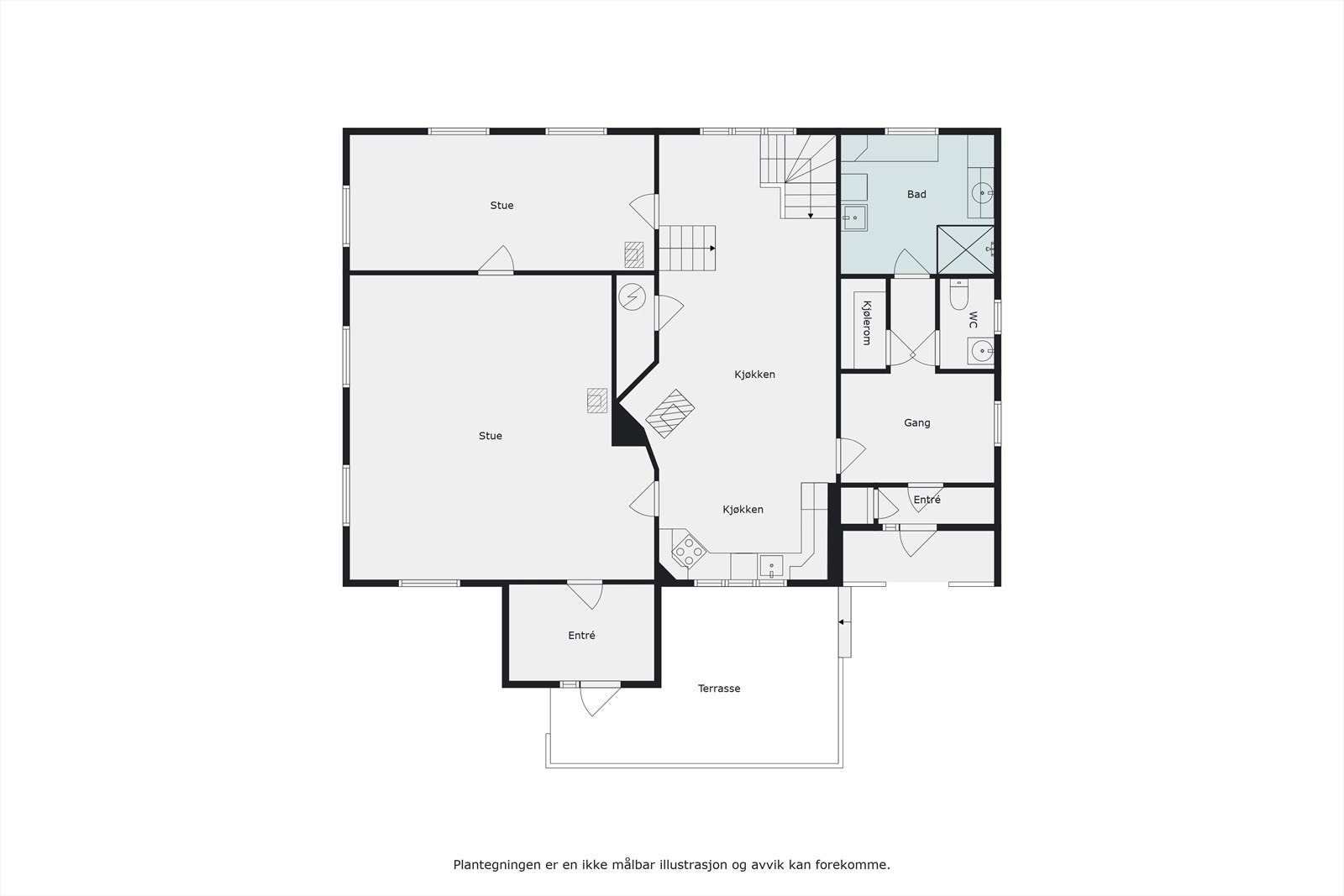 Plantegning 1 etasje Galleribilde