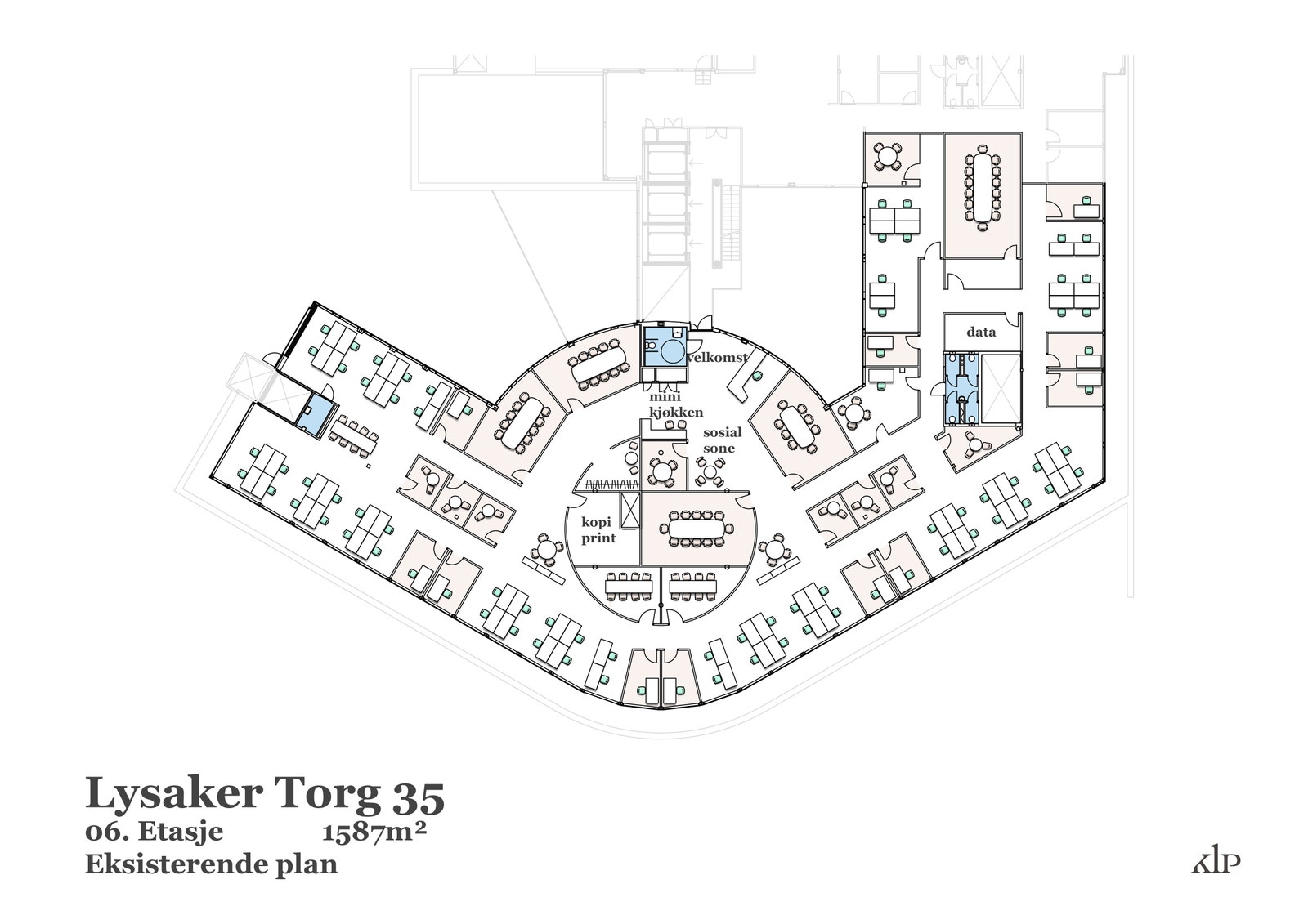 planskisse 6. etg 1587 kvm Galleribilde