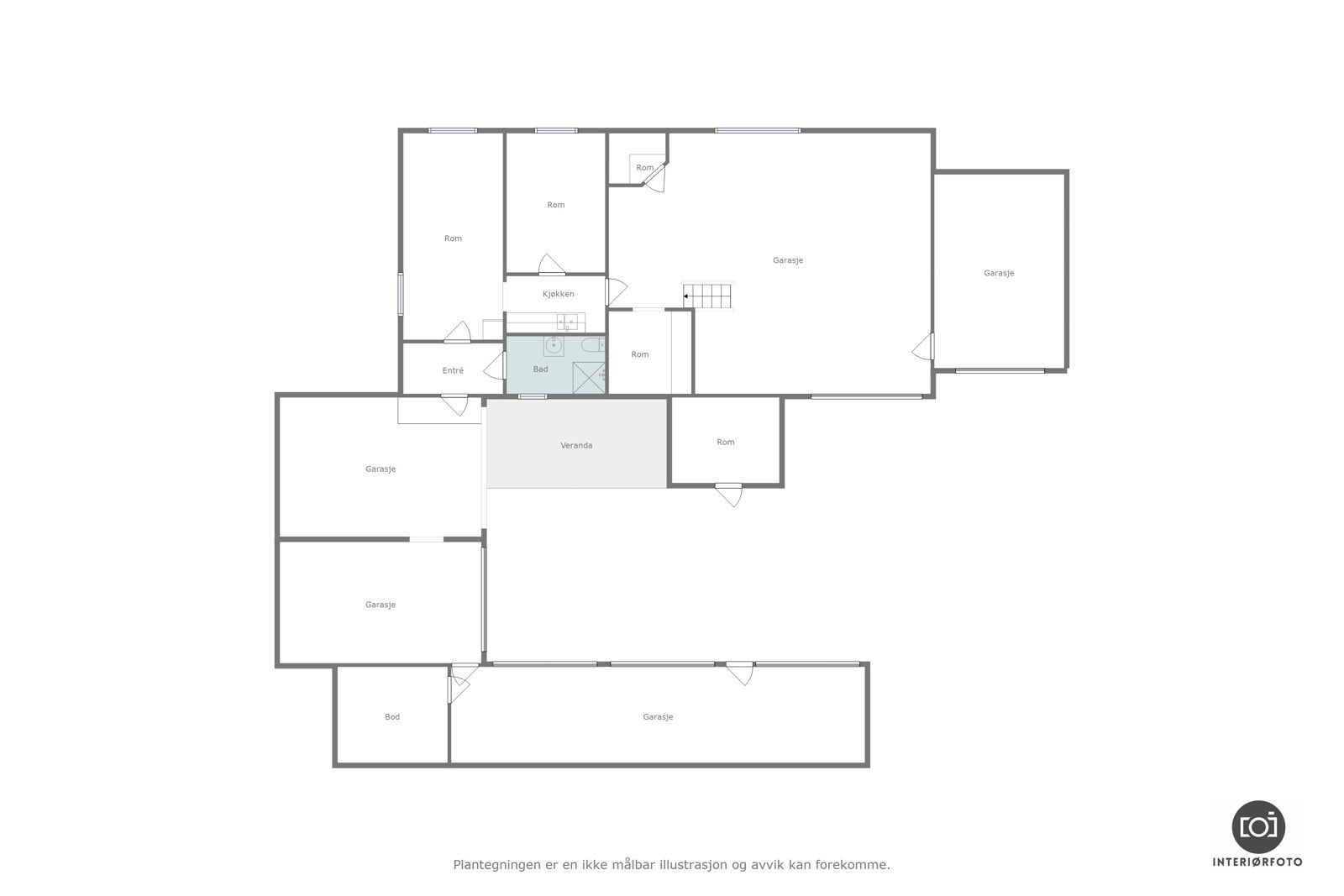 Planskisse 1.etasje. Galleribilde