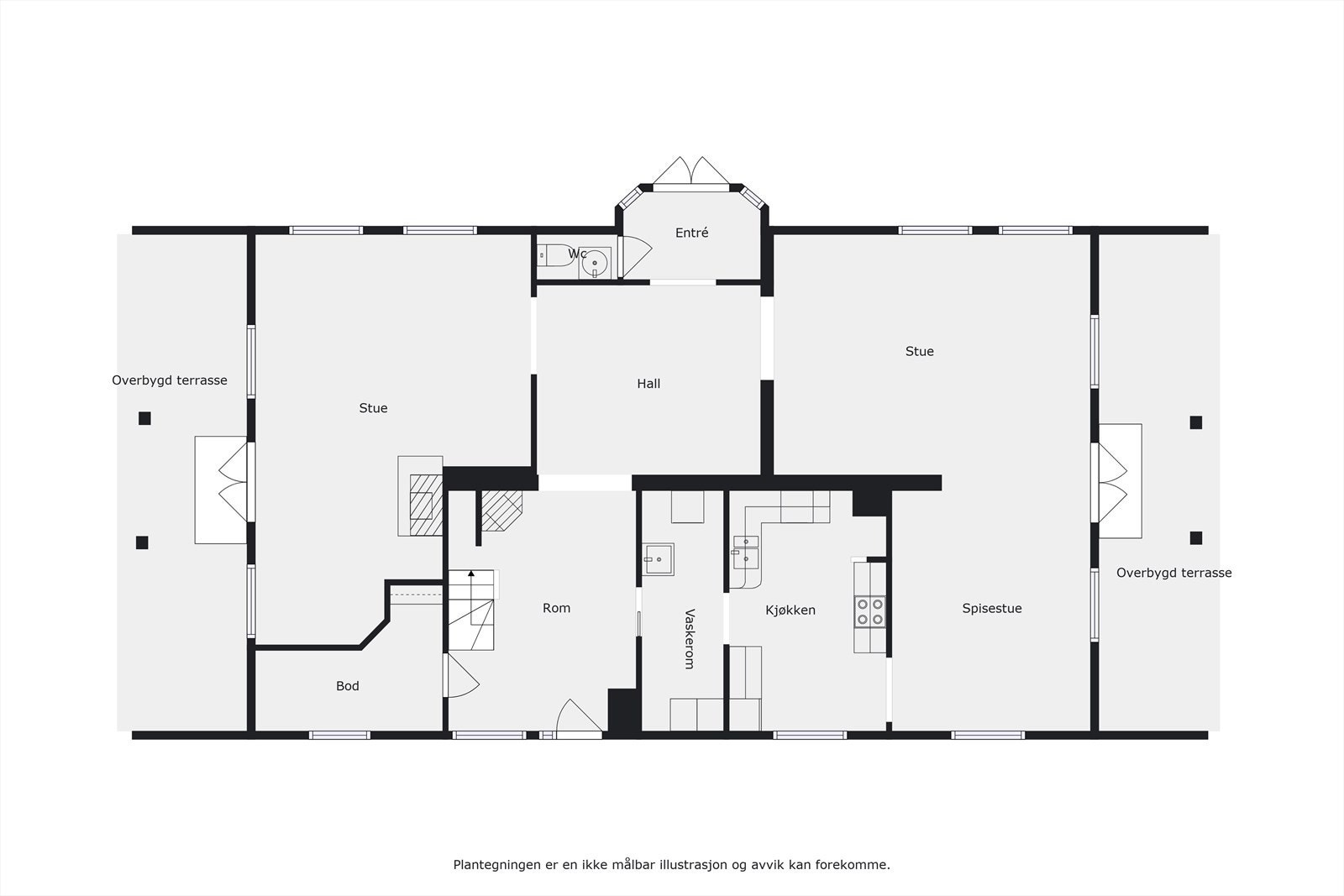 Plantegning 1. etasje Galleribilde