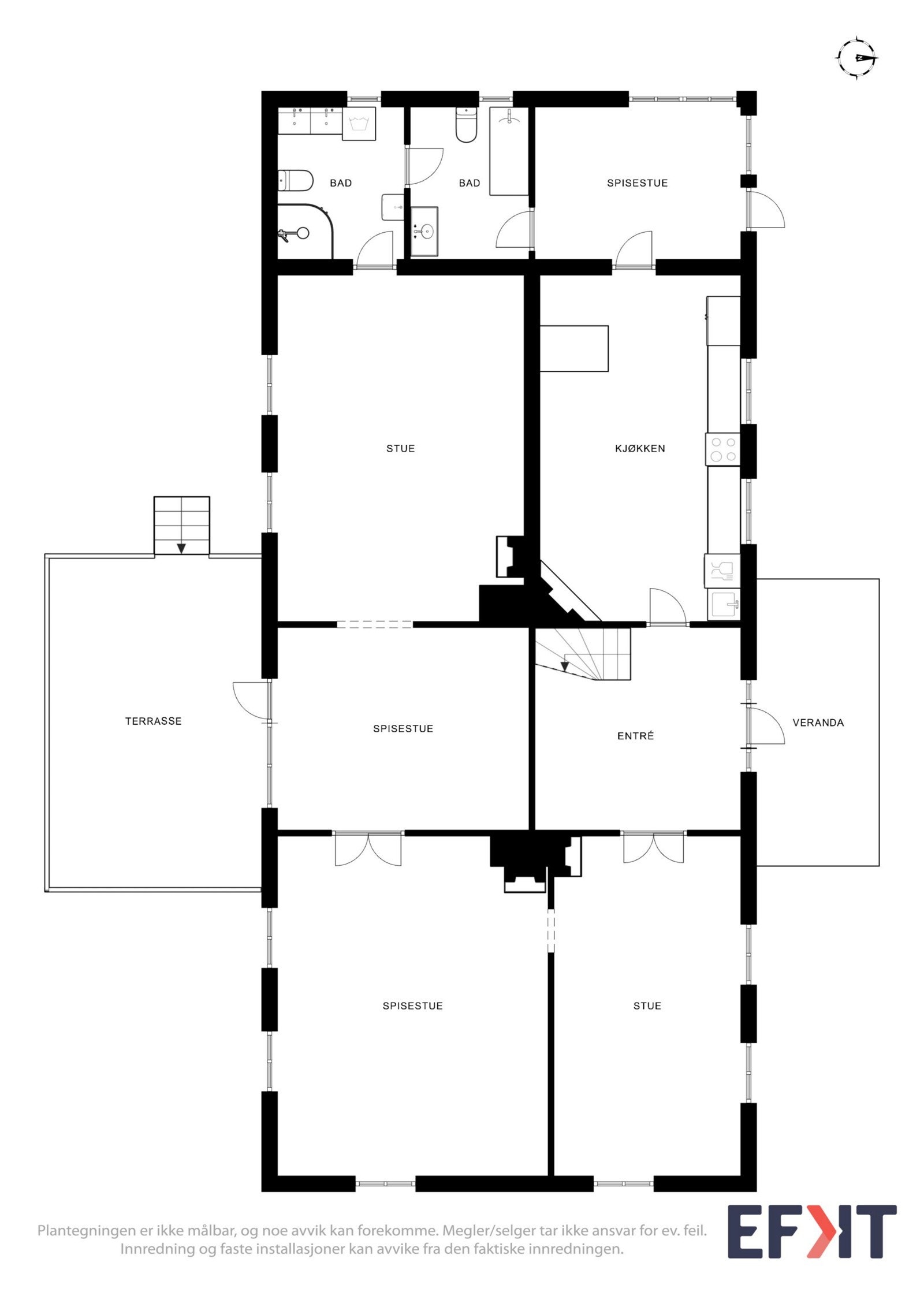 Planløsning 1. etasje Galleribilde