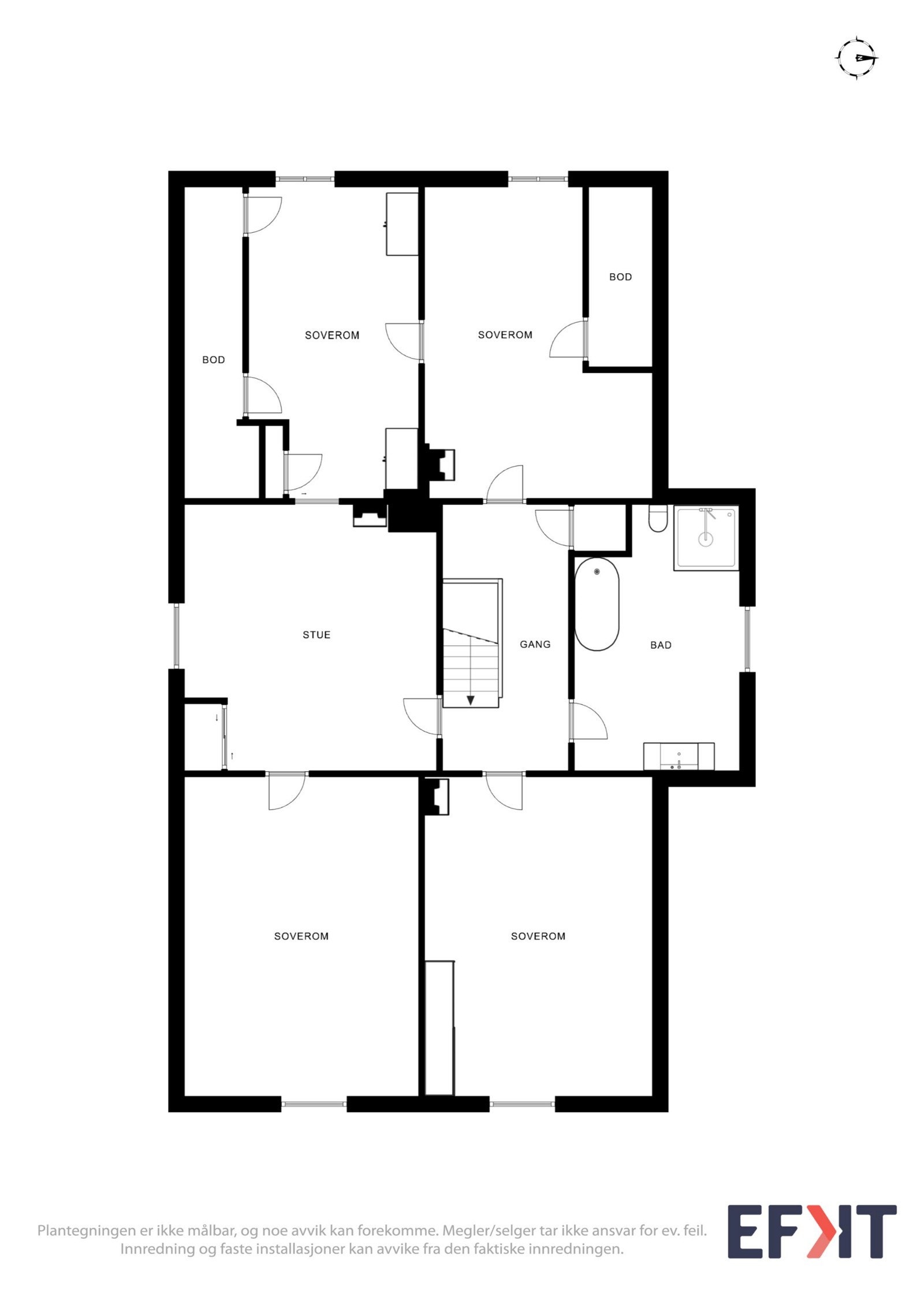 Planløsning 2. etasje Galleribilde