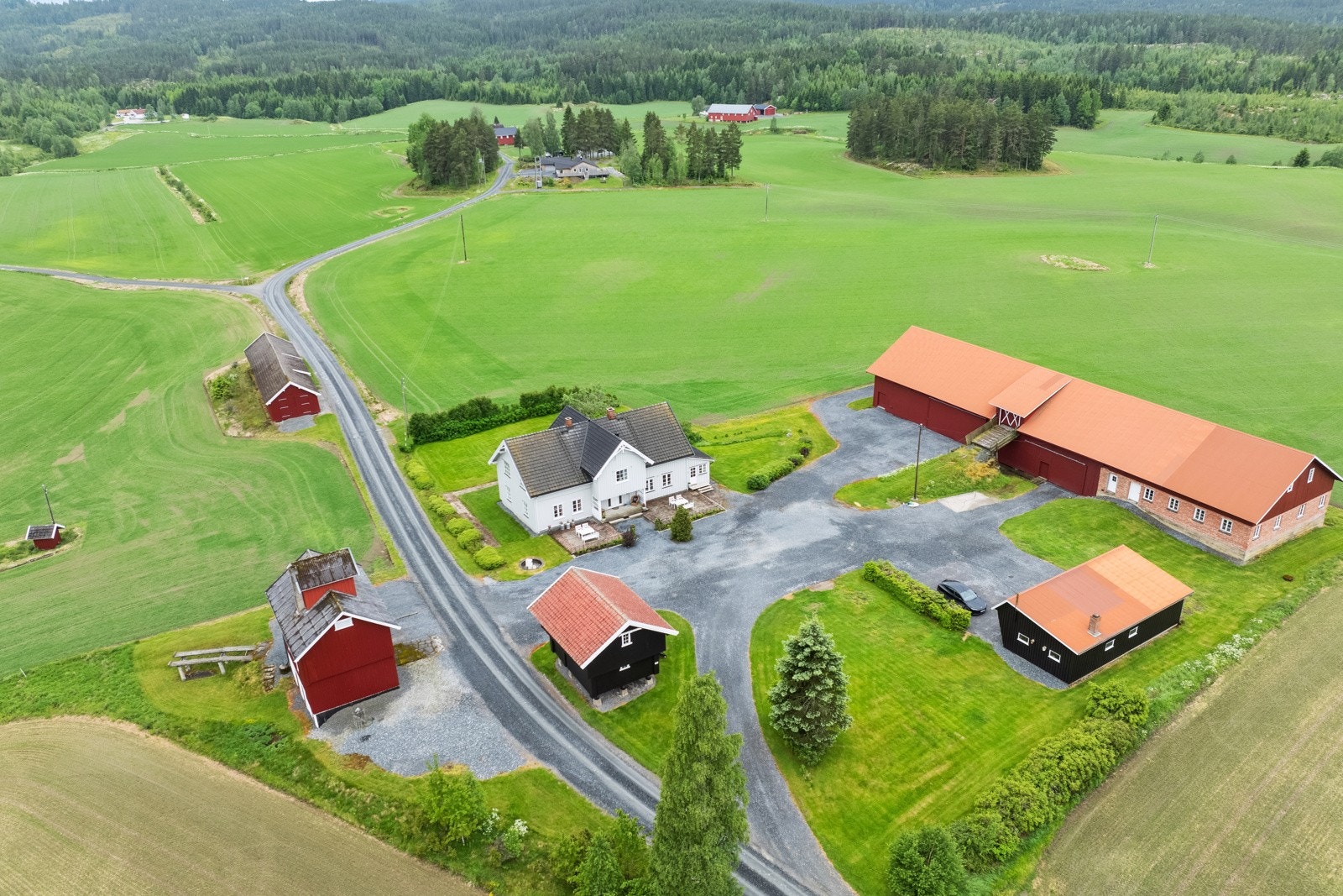 Tunet på Lomsnes Søndre ligger åpent og er oversiktelig og med god plass Galleribilde