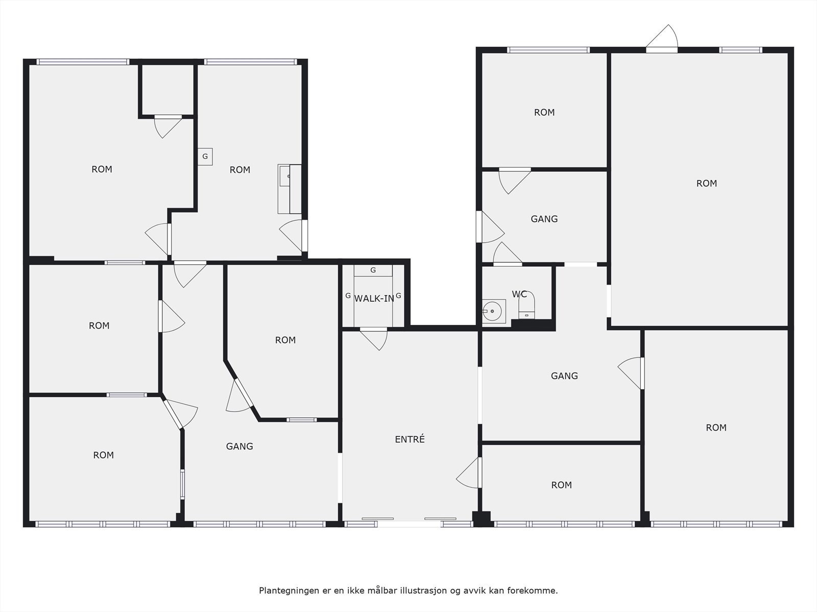 Plantegning hovedplan. Galleribilde