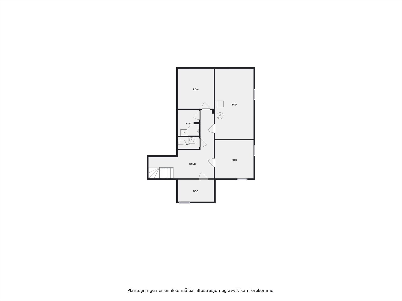 Plantegning kjeller. Galleribilde