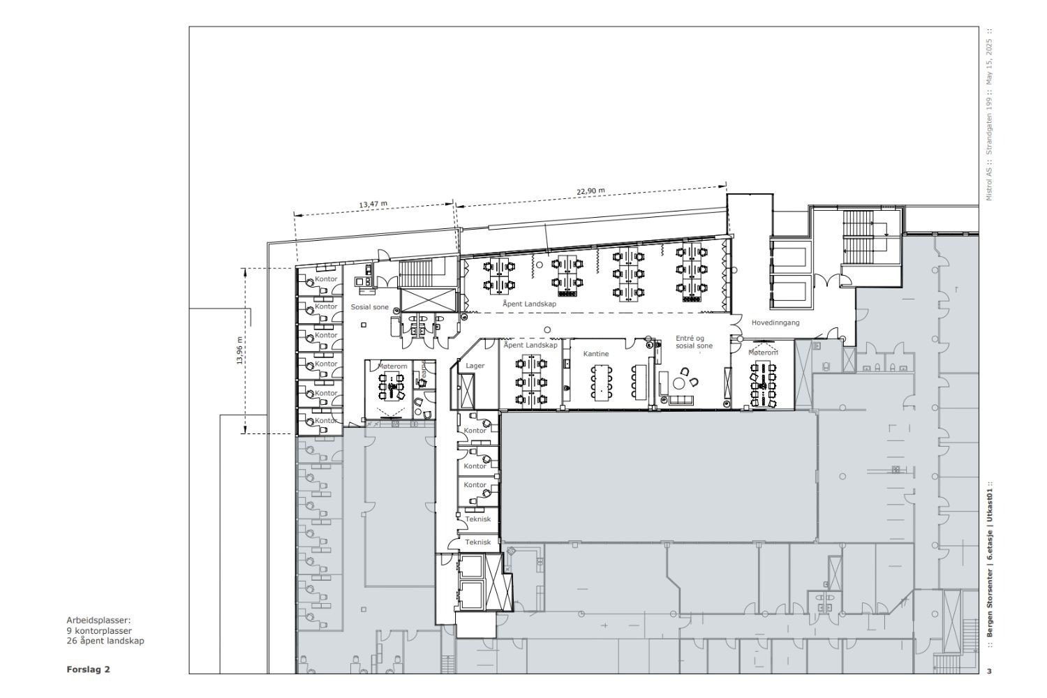Planløsning - forslag 3 Galleribilde
