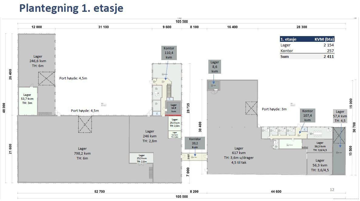 Plantegning 1 etasje Galleribilde