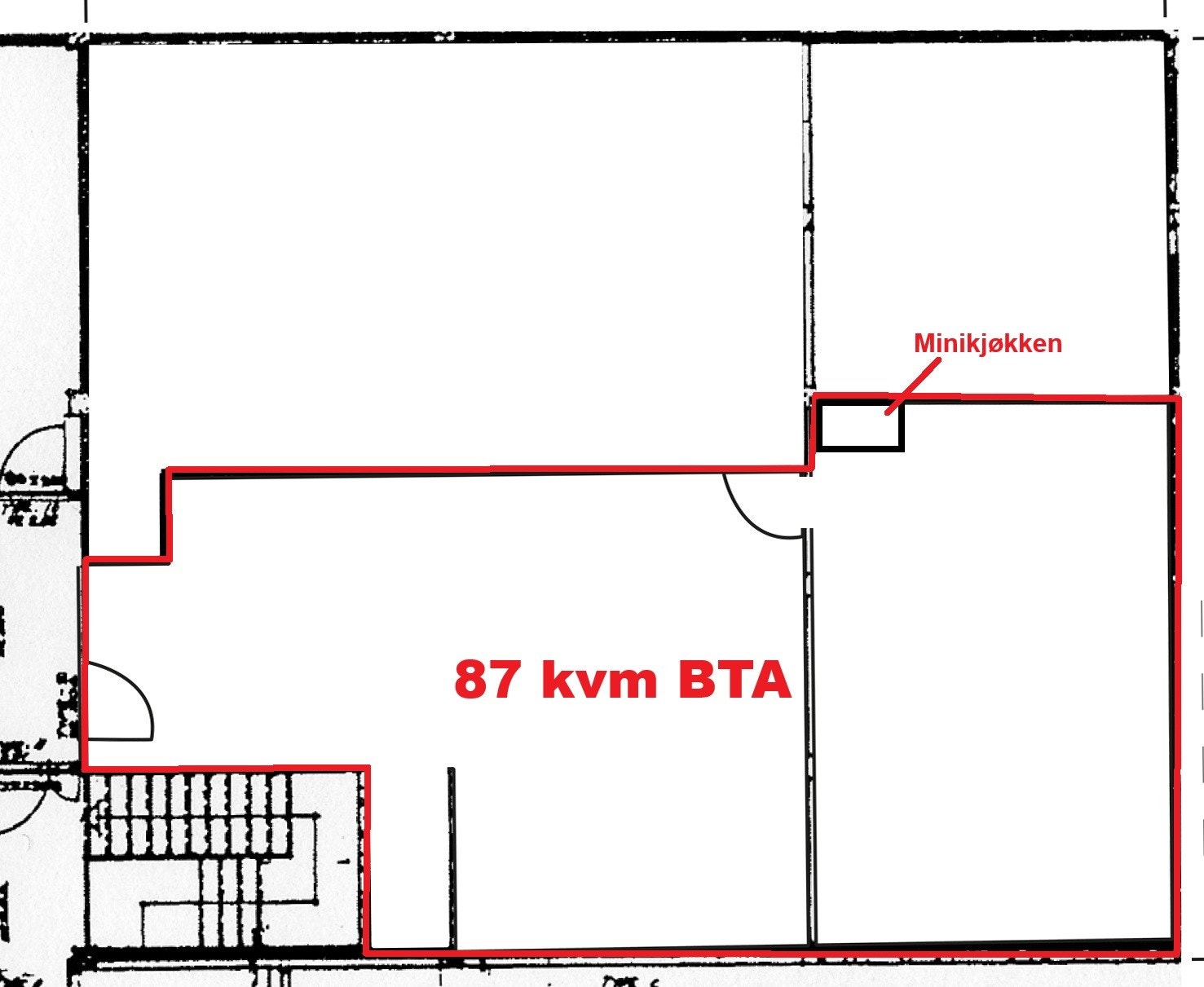 Plantegning 87 kvm BTA Galleribilde