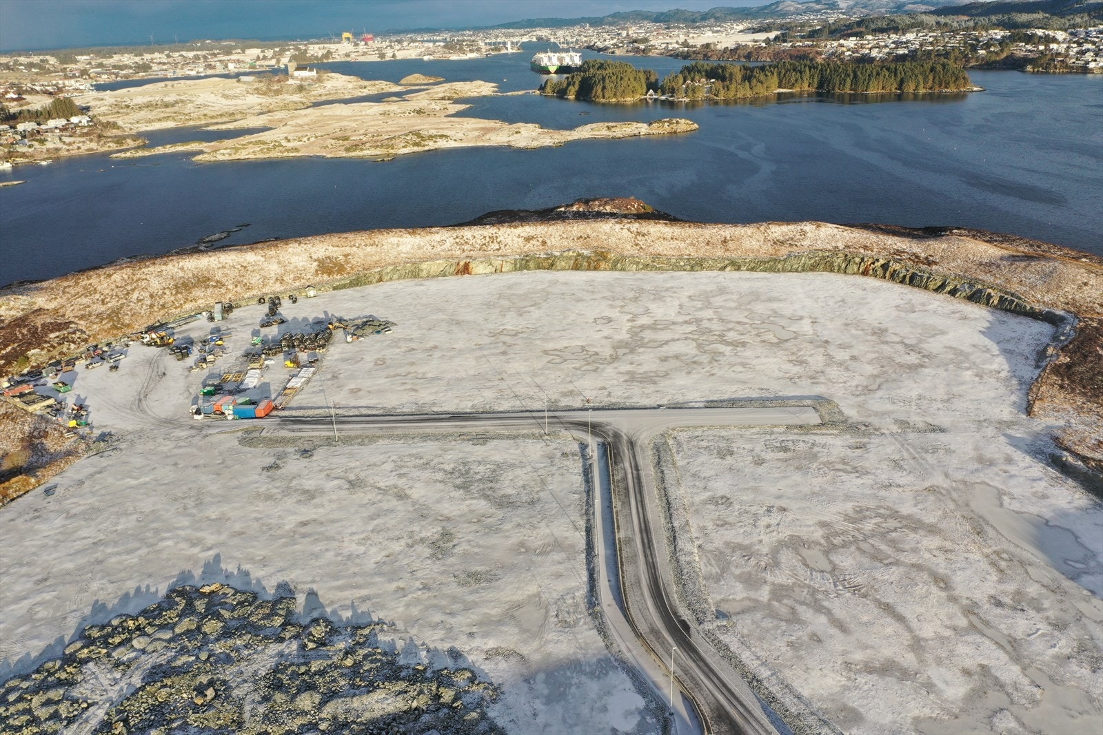 Det er fremført vei, vann og avløp til tomt Galleribilde