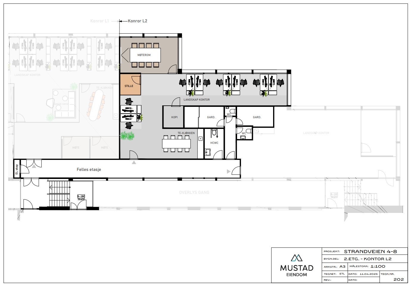 Plantegning av areal L2 Galleribilde