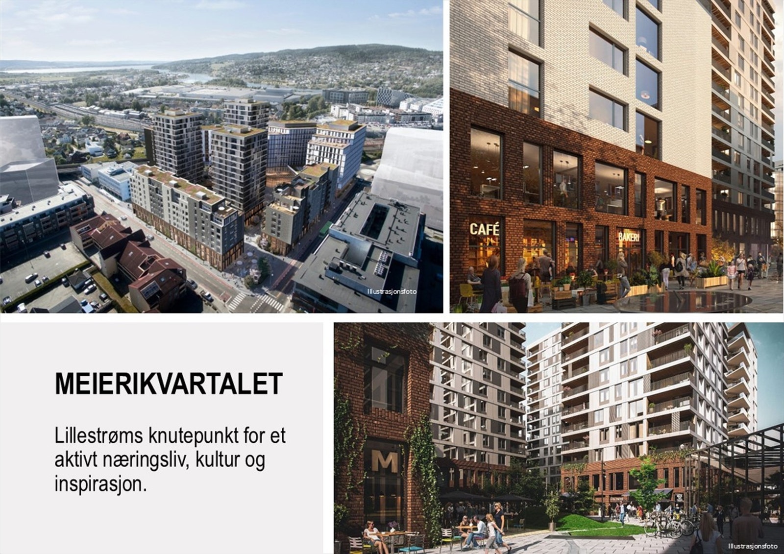 Meierikvartalet: Lillestrøms nye samlingspunkt - få minutter til Lillestrøm togstasjon Galleribilde