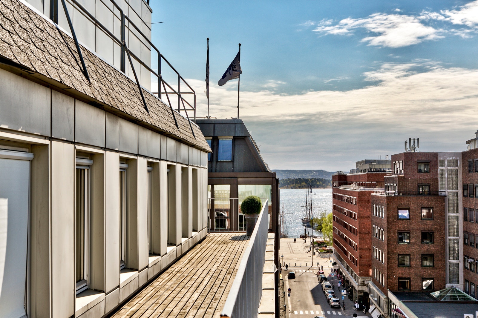 Eksklusiv takterrasse i 8. etasje. Galleribilde