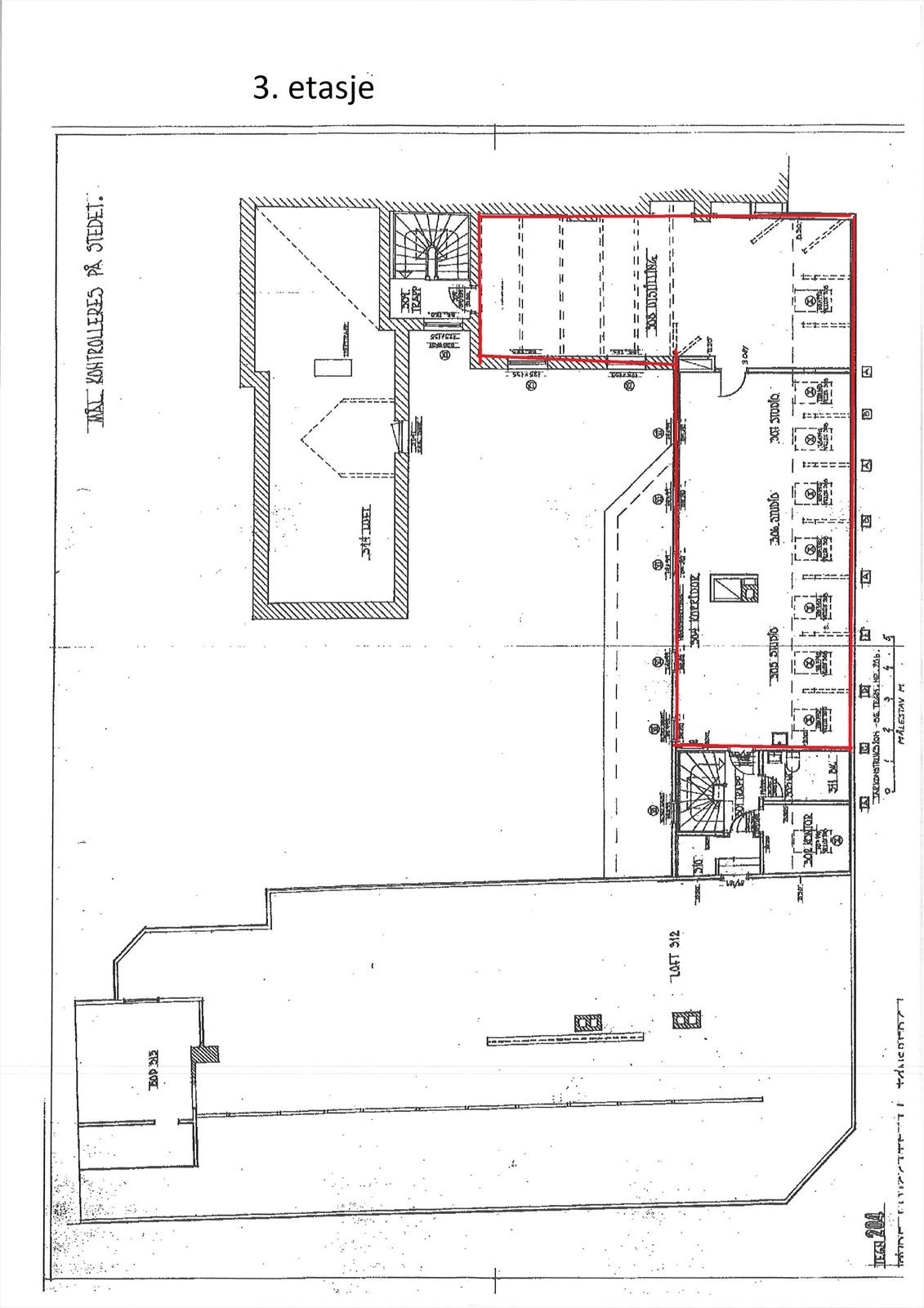 Tegning 2. etg. Galleribilde