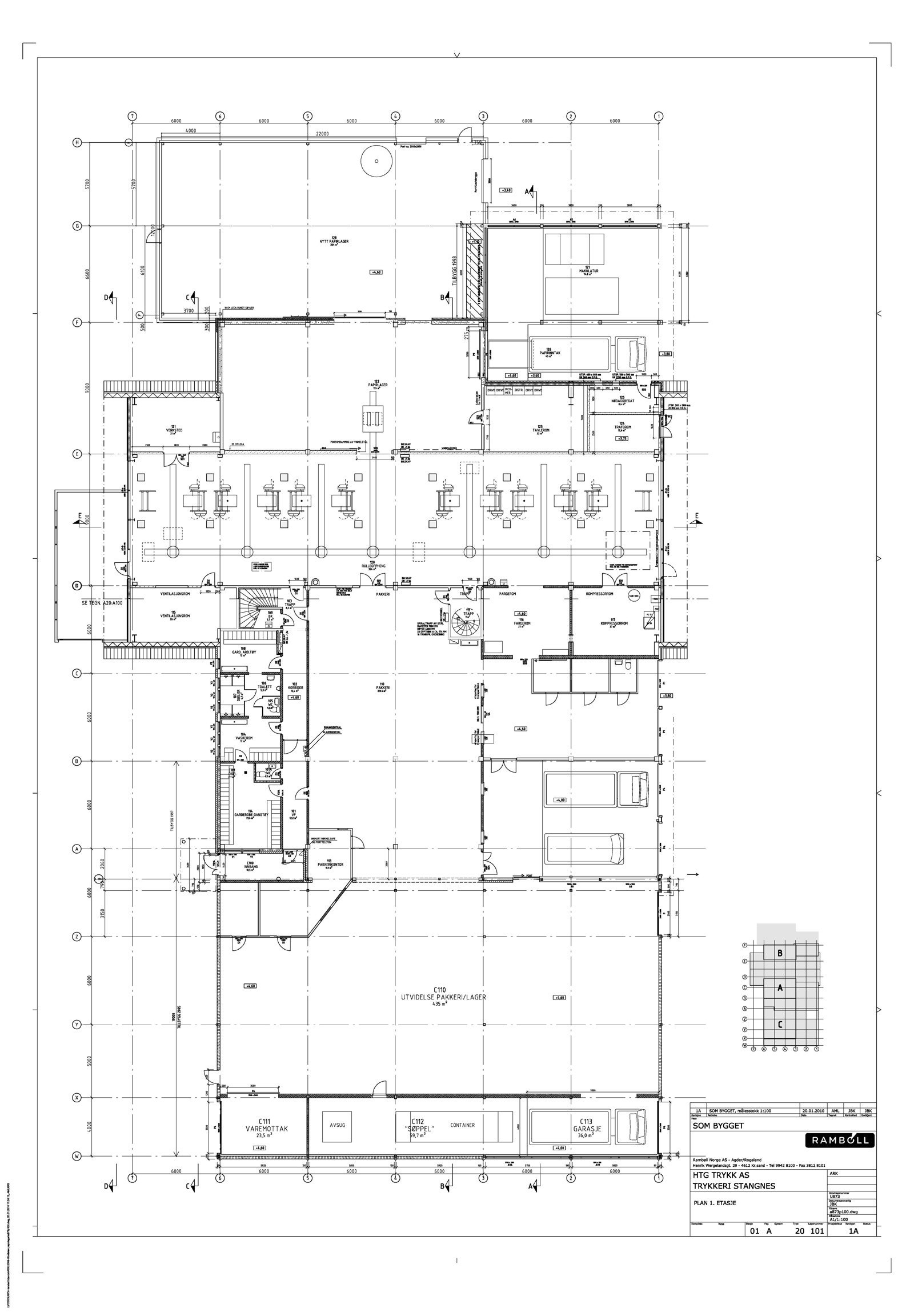 Plantegning 1 etg Galleribilde