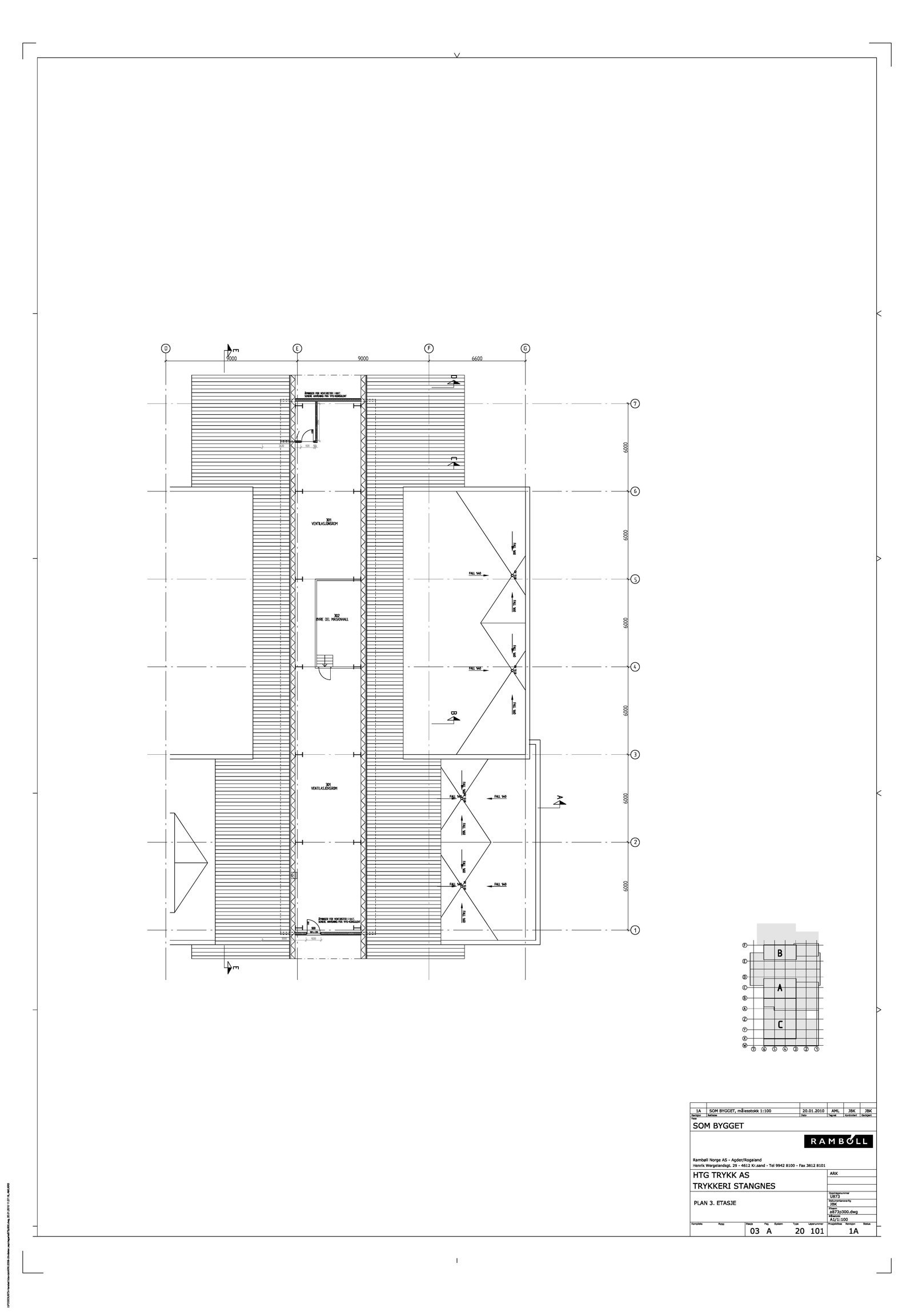 Plantegning 3 etg Galleribilde