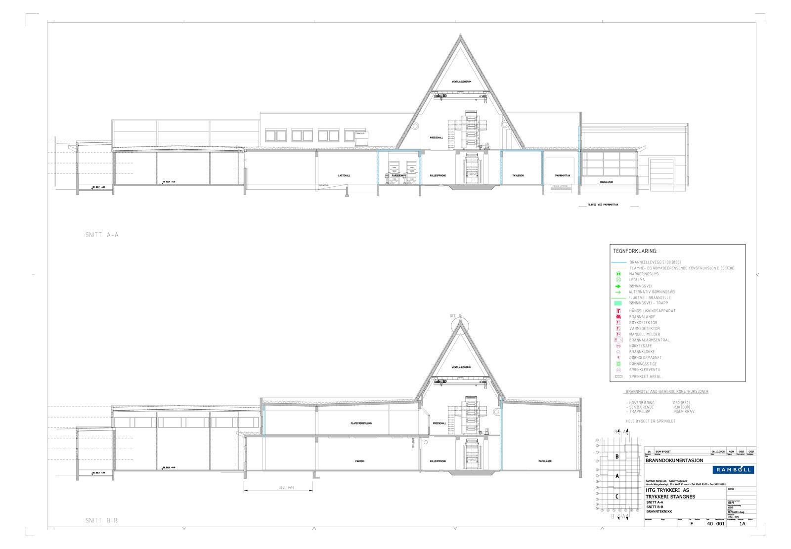 Tegning snitt Galleribilde