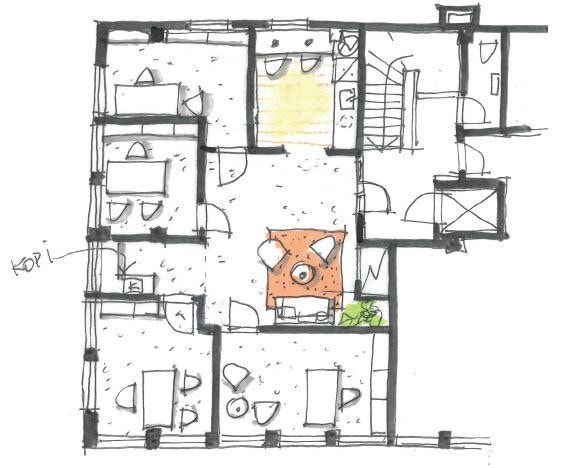 Mulig planløsning 3.etg Galleribilde