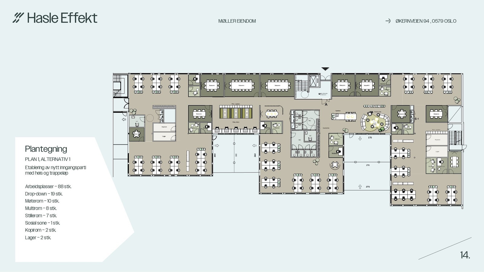 Plan 1 - Alternativ 1 Galleribilde