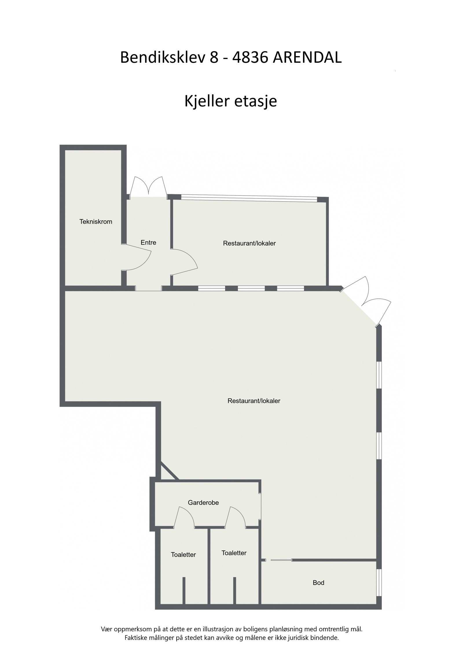 Plantegning kjeller etg. Galleribilde