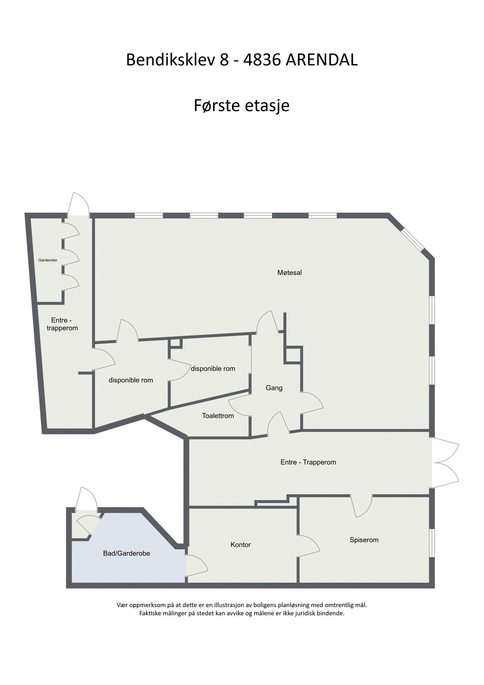 Plantegning 1. etg. Galleribilde