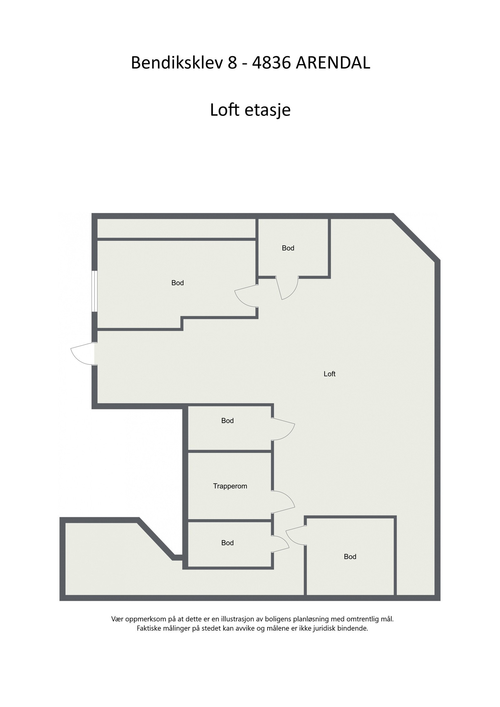 Plantegning loft Galleribilde
