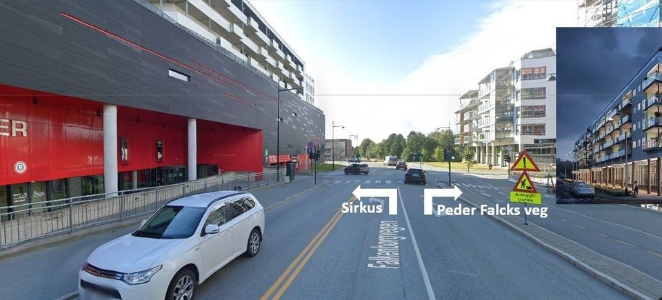 Innkjøring vis a vis Sirkus Galleribilde