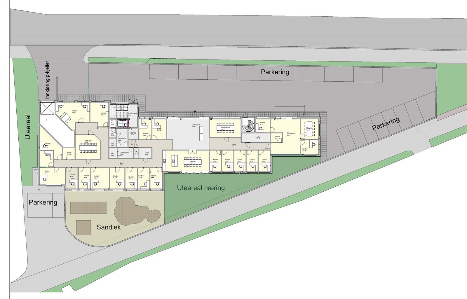 Plantegning kontor Galleribilde