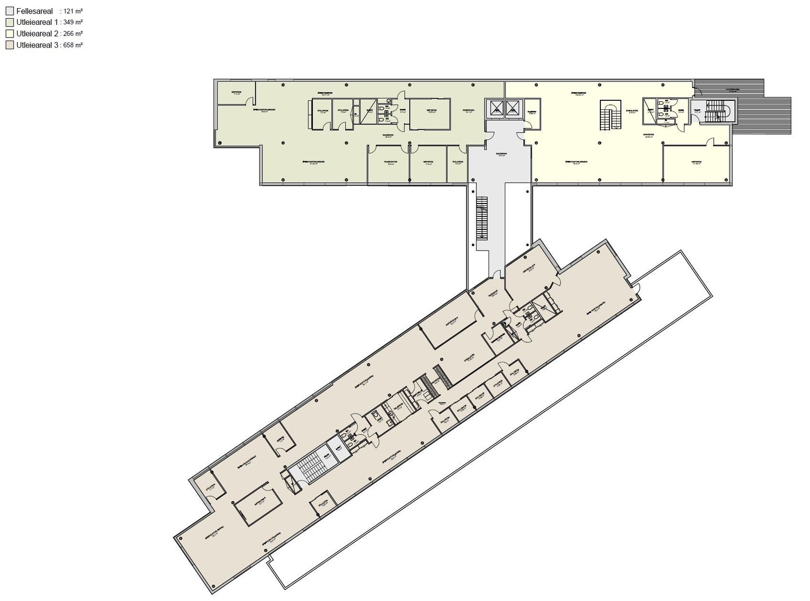Samme forslag - men uten møblering. Galleribilde