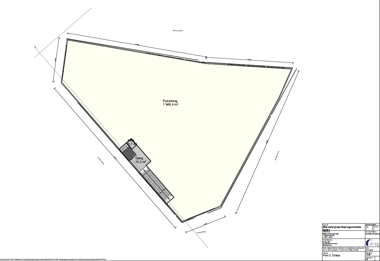 Plantegning, andre etasje. Galleribilde