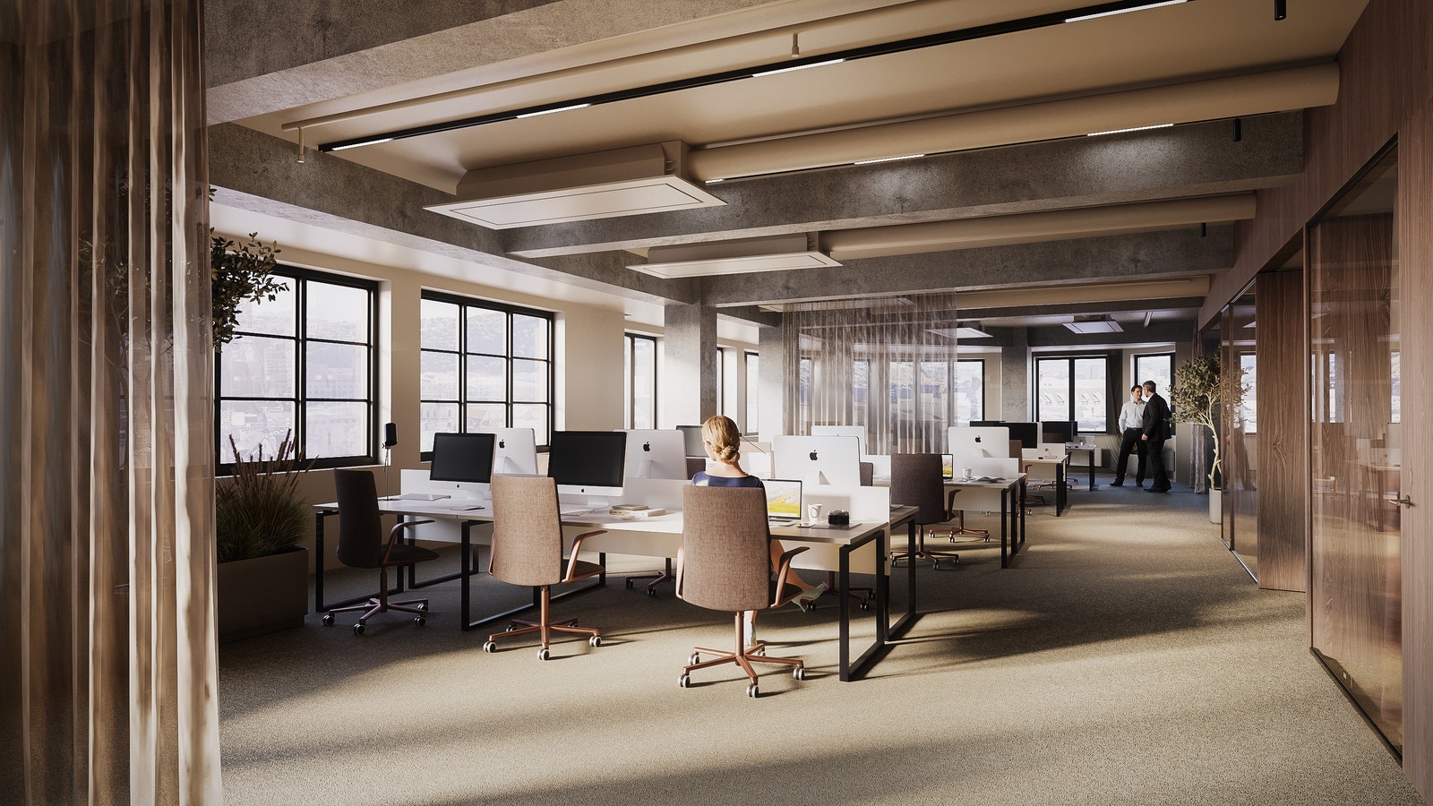 Fra kontoretasjen - arbeidsplasser Galleribilde