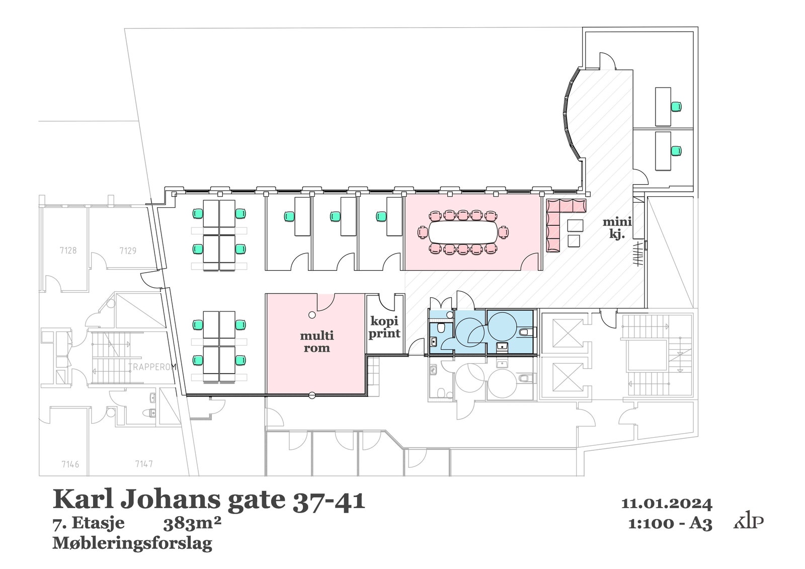 Planoversikt 7 etg Galleribilde