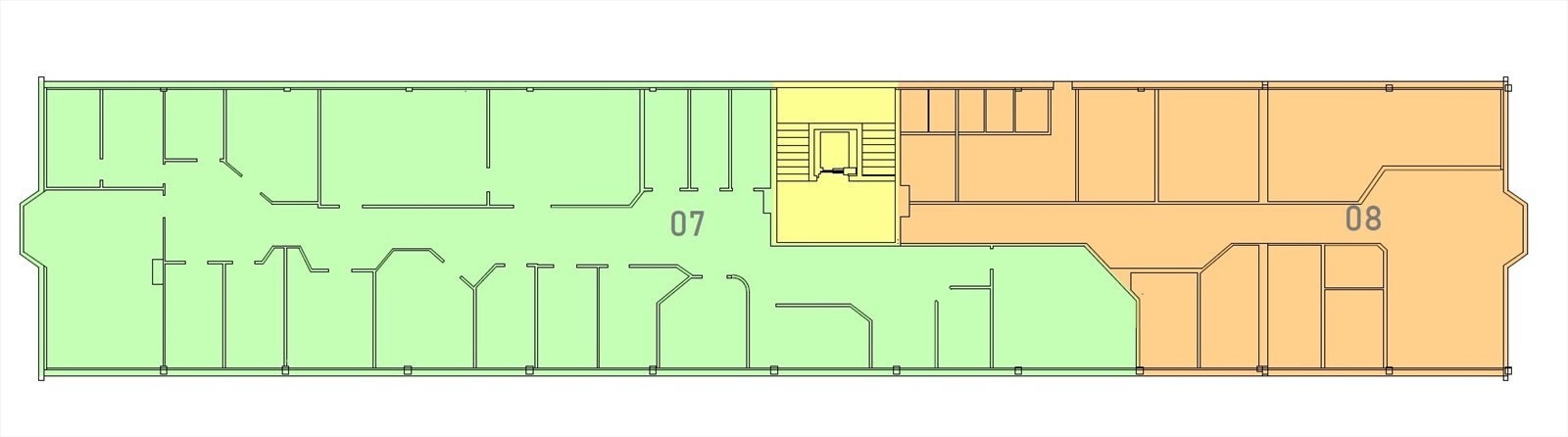 Plantegning ledig areal i 2. etg. Galleribilde