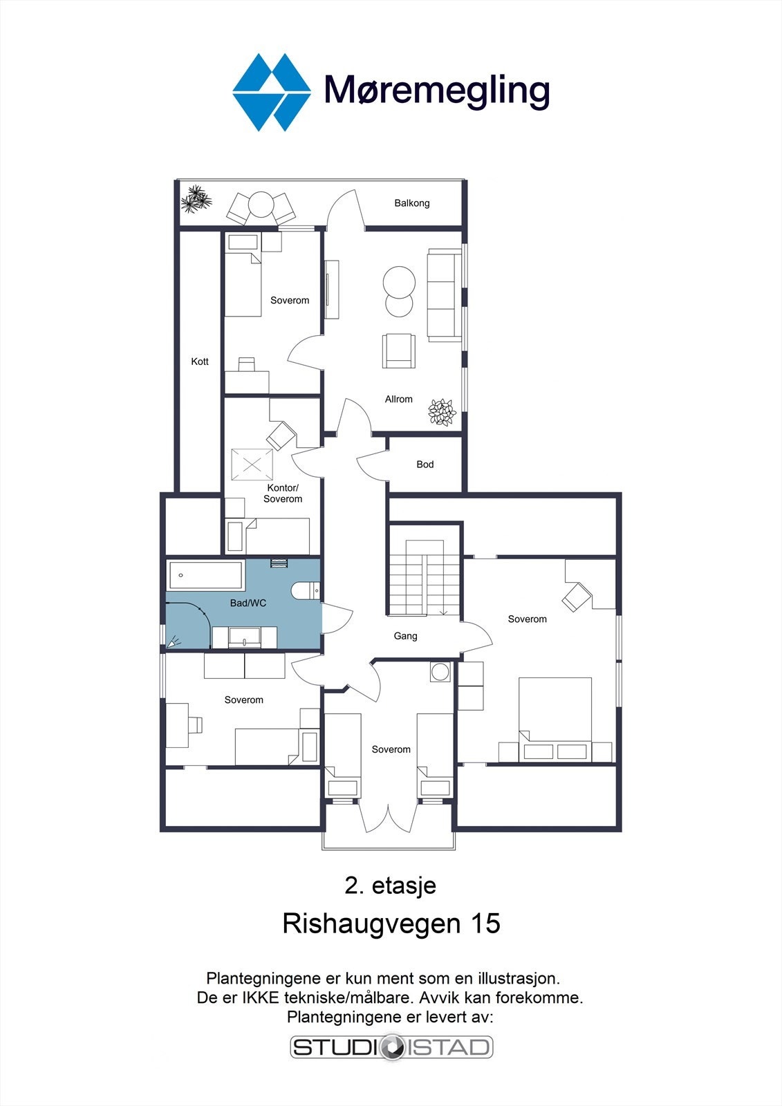 Plantegning loft Galleribilde