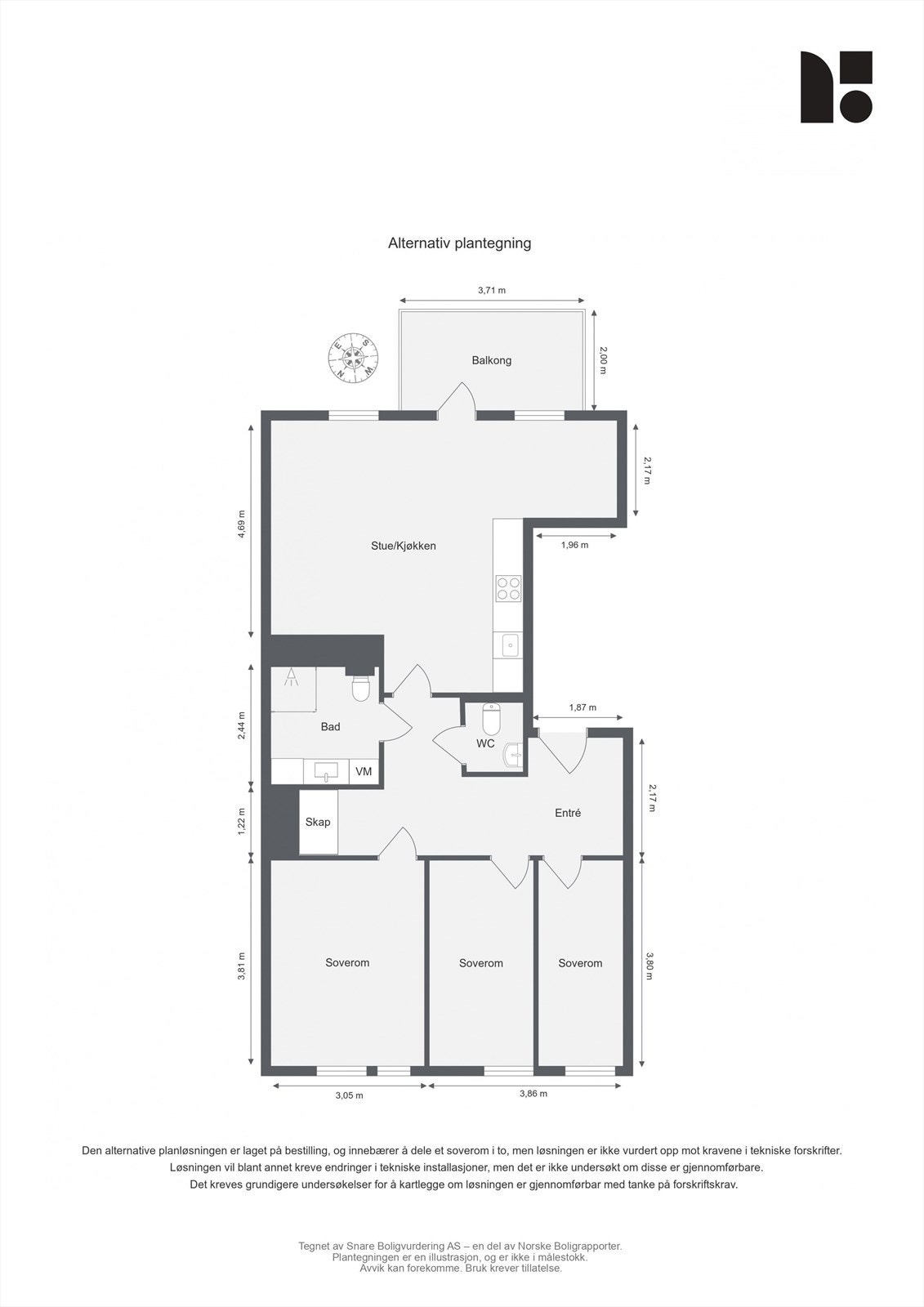 Alternativ plantegning Galleribilde