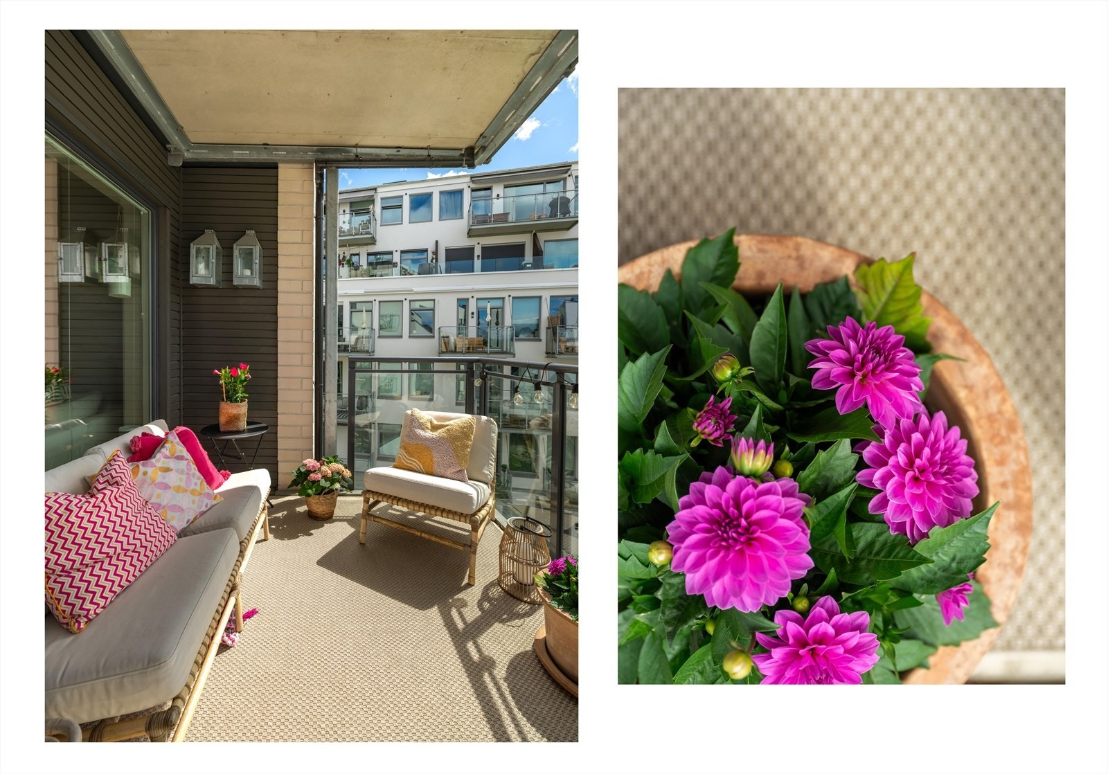 Her får man sol fra omtrent kl. 09:30 til 18:00 om sommeren. Perfekt for varme og avslappende sommerdager! Galleribilde