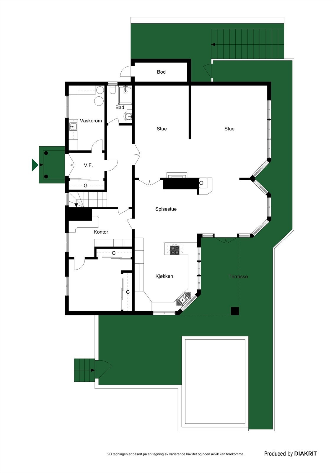 Plantegning 1.etg. Galleribilde