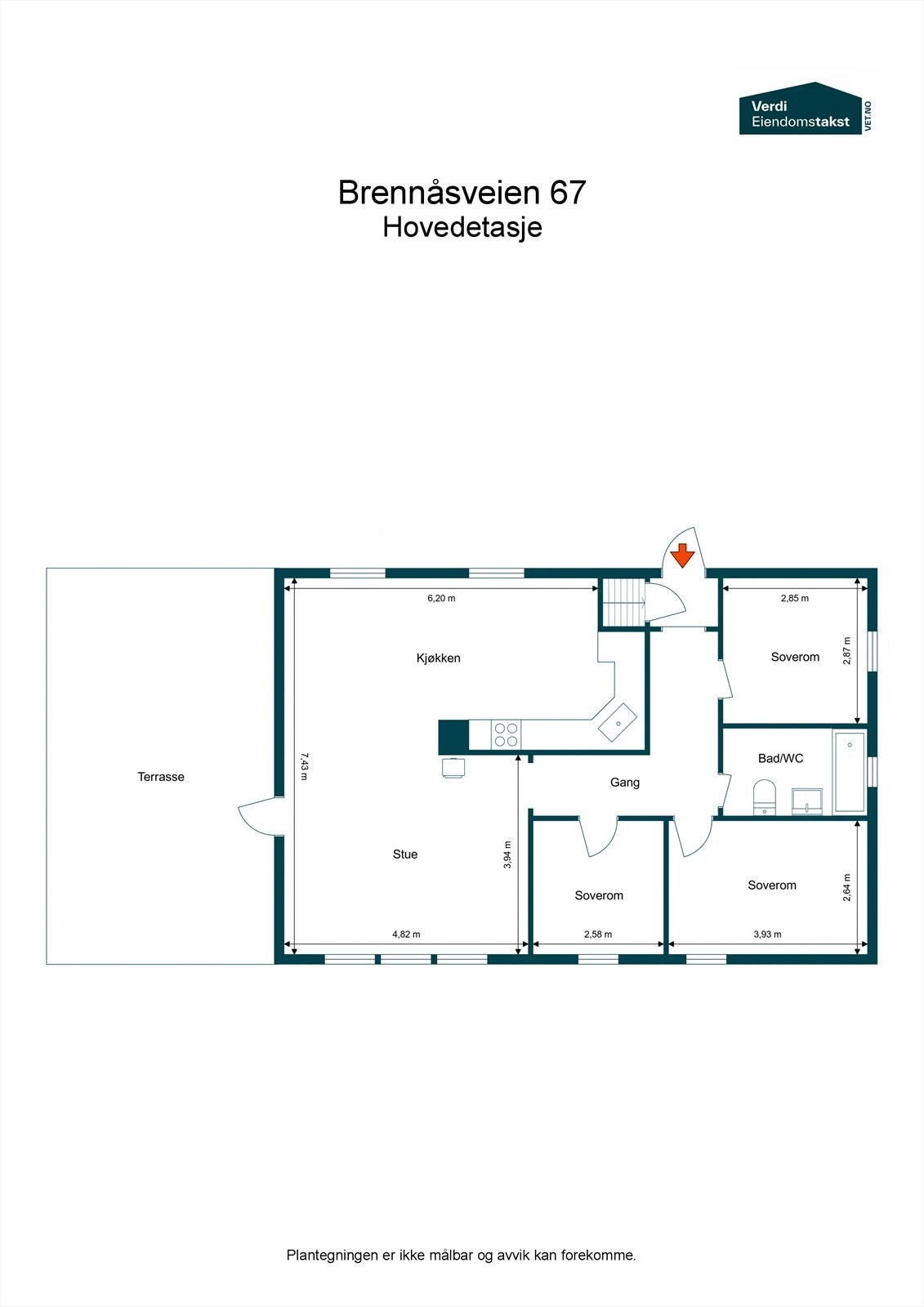 Plantegning over hovedplan. Galleribilde