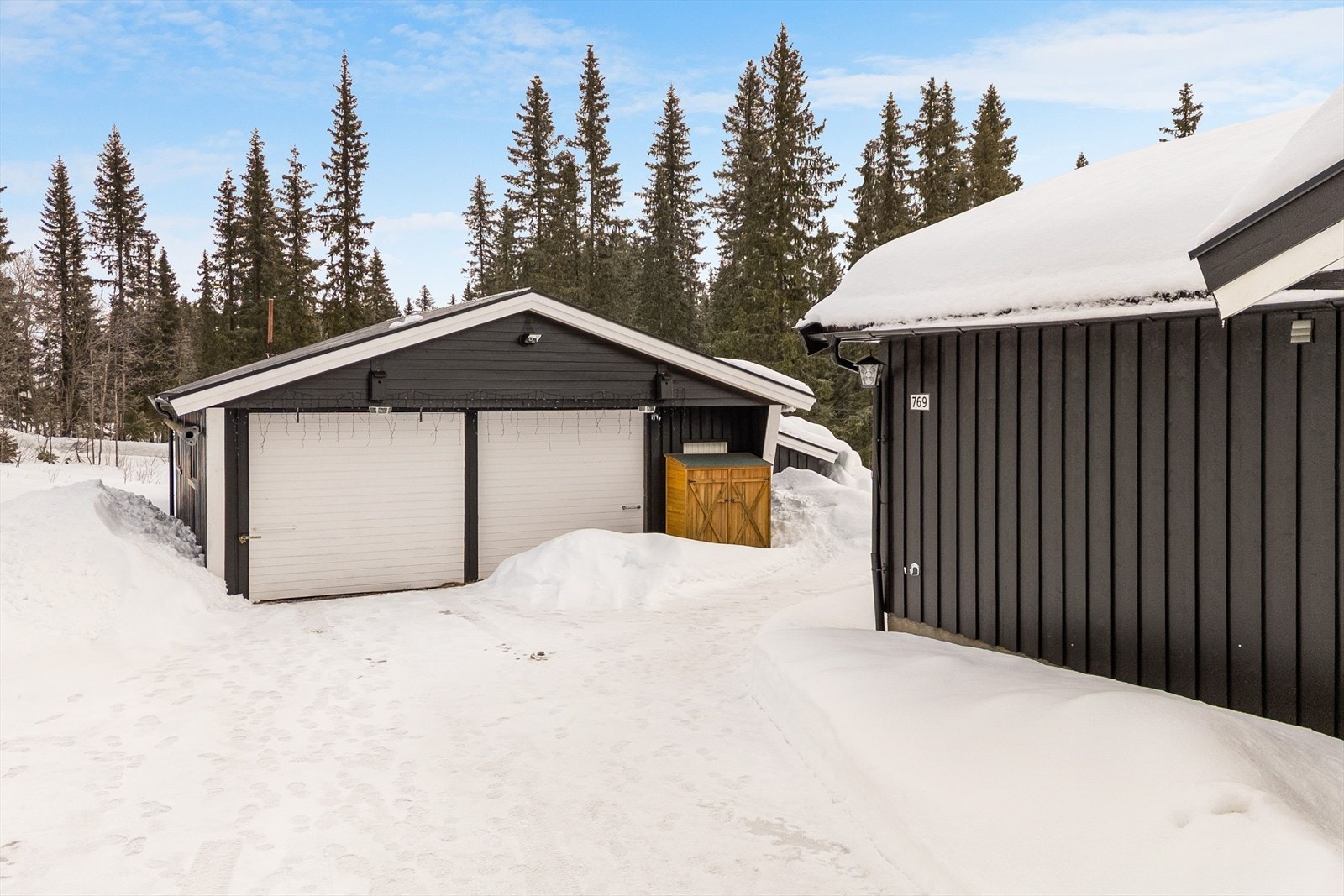 Dobbelgarasje med verksted. Galleribilde