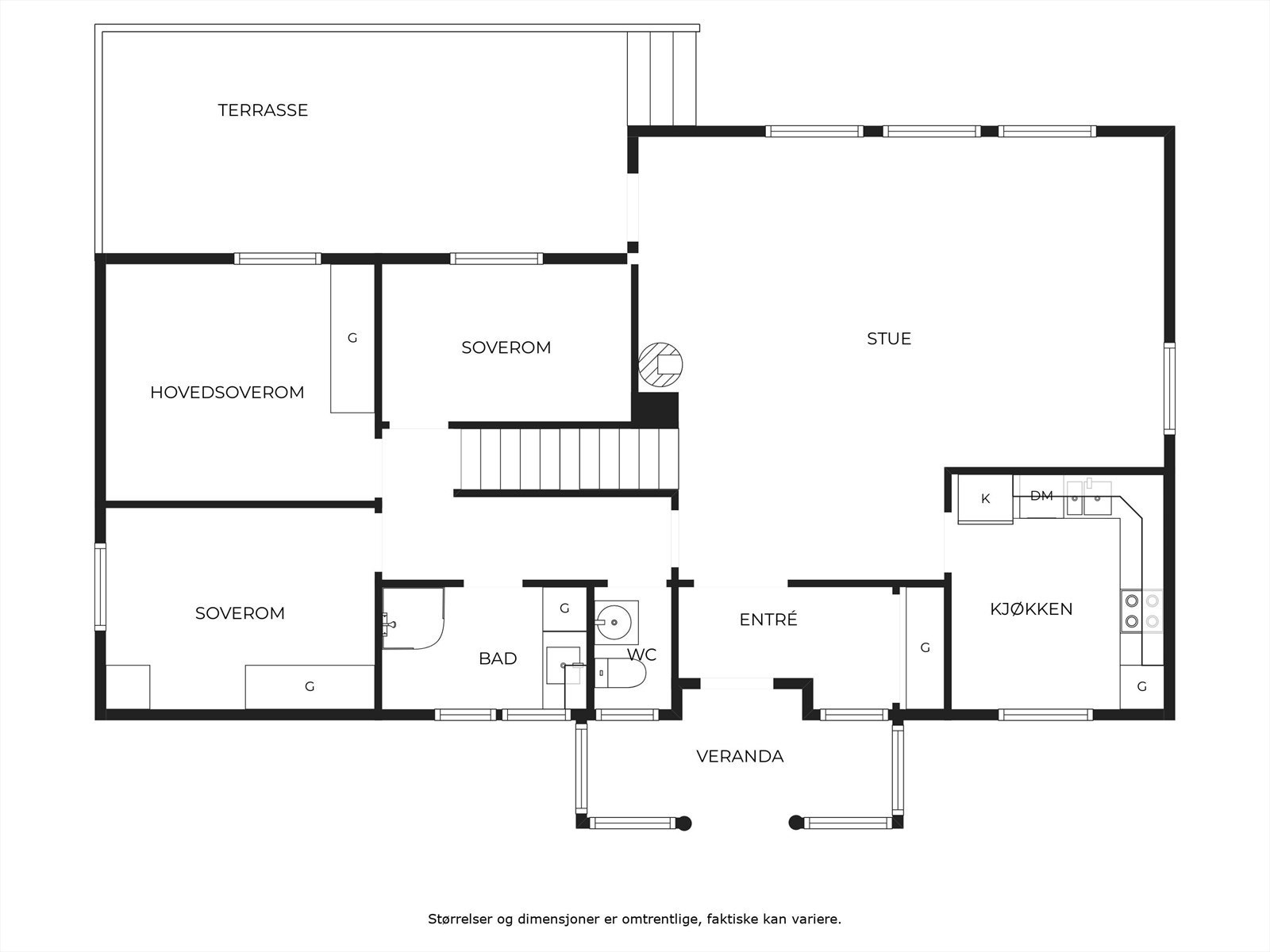 Plantegning første etasje. Galleribilde