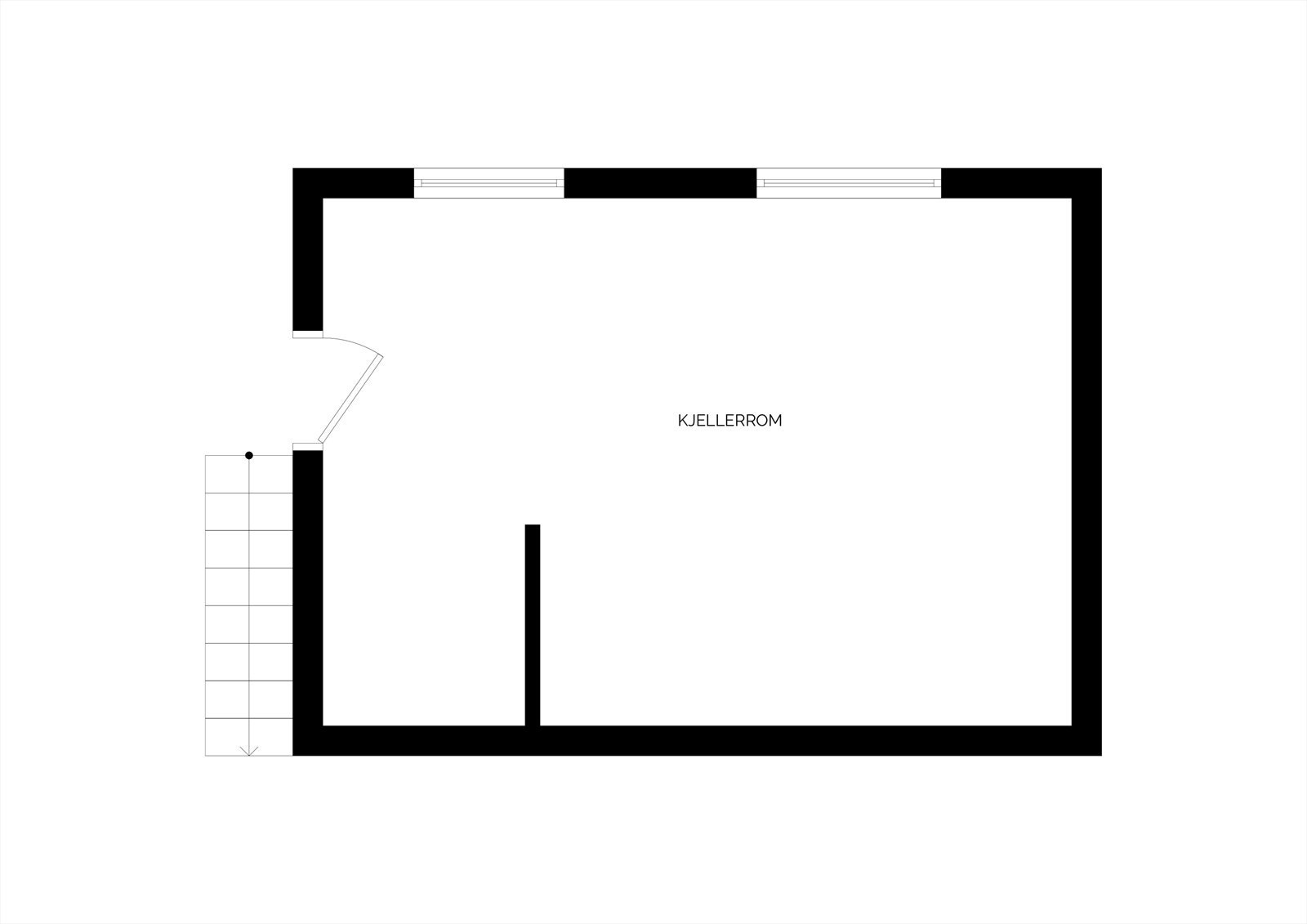 Planløsning - grovkjeller. Galleribilde