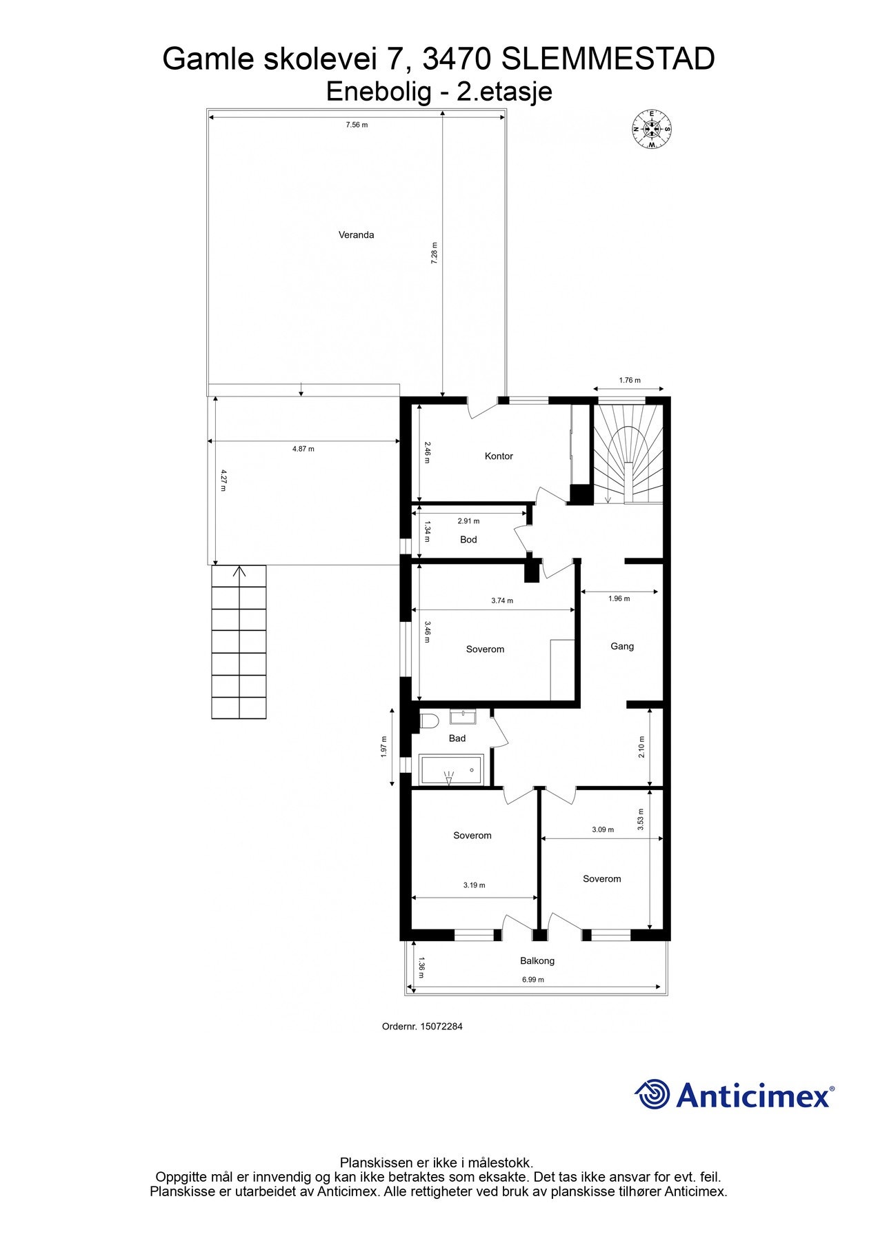 Plantegning 2. etasje Galleribilde