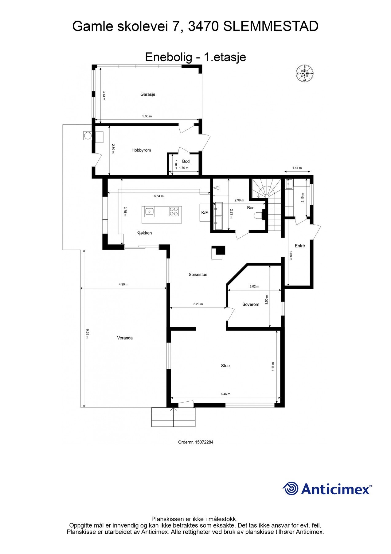 Plantegning 1. etasje Galleribilde