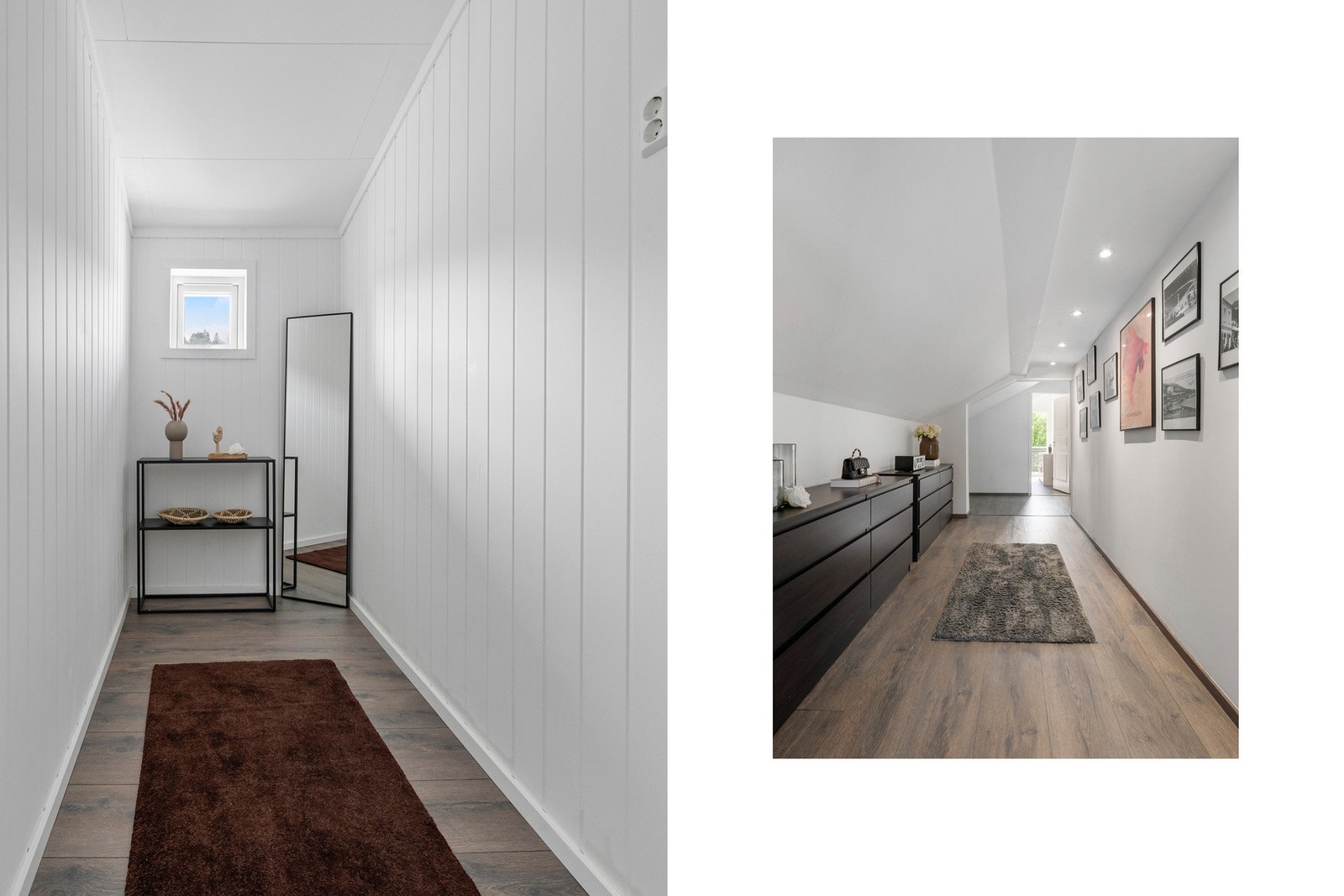 I 2. etasje er det ekstra oppbevaringsplass i en praktisk innebod. Galleribilde