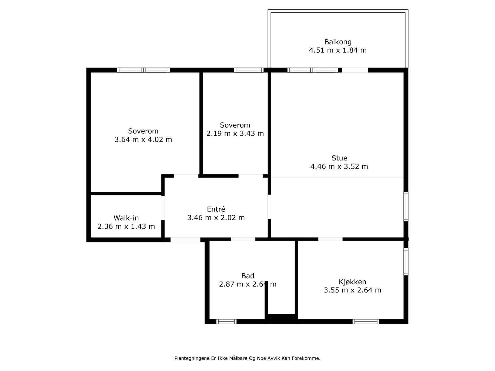 Mål oppgitt på plantegning er ikke bindende og kan avvike. Galleribilde